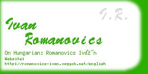 ivan romanovics business card